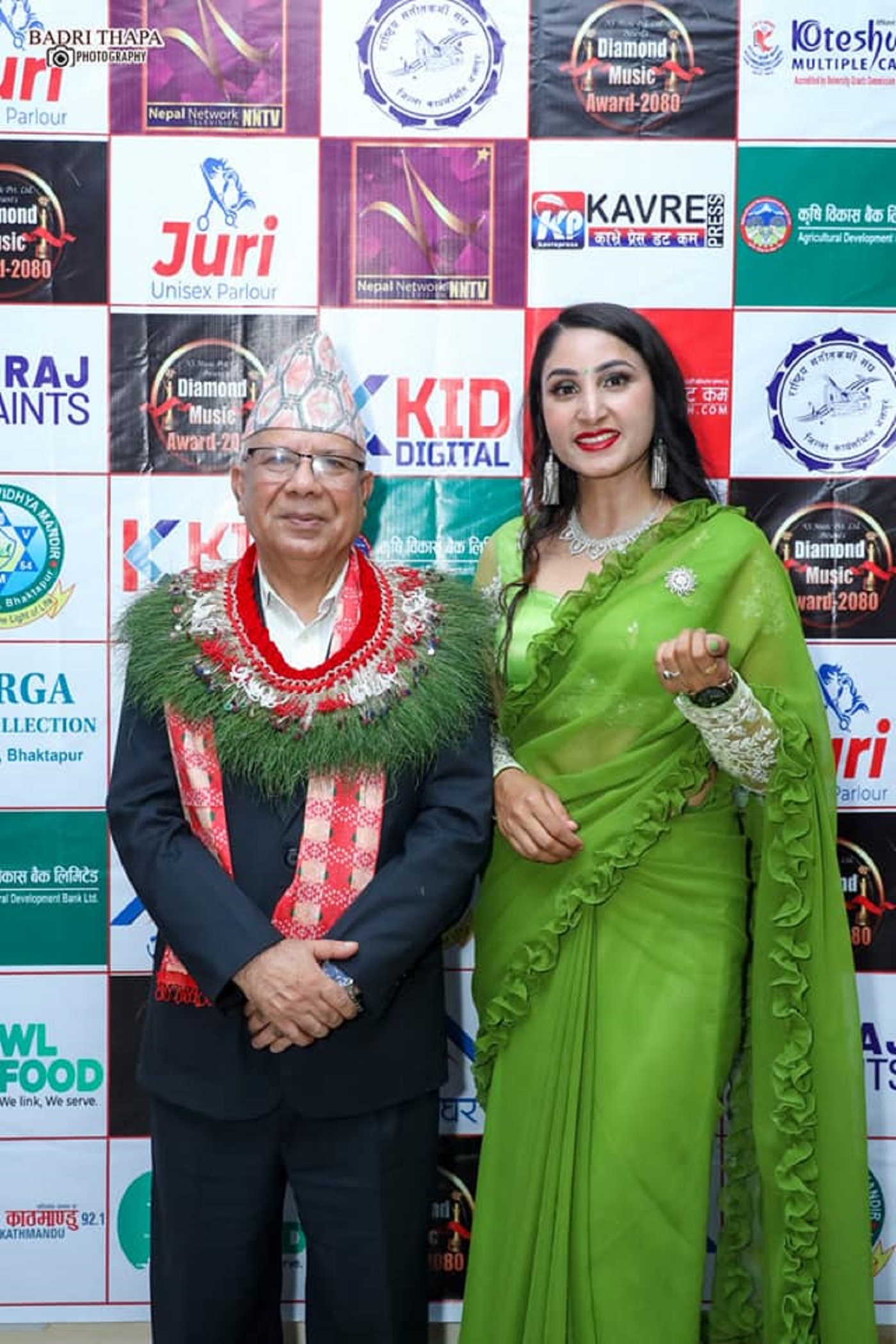 Kusum Dulal with Ex-Prime Minister Madhav Kumar Nepal Kusum Dulal with Ex-Prime Minister Madhav Kumar Nepal
