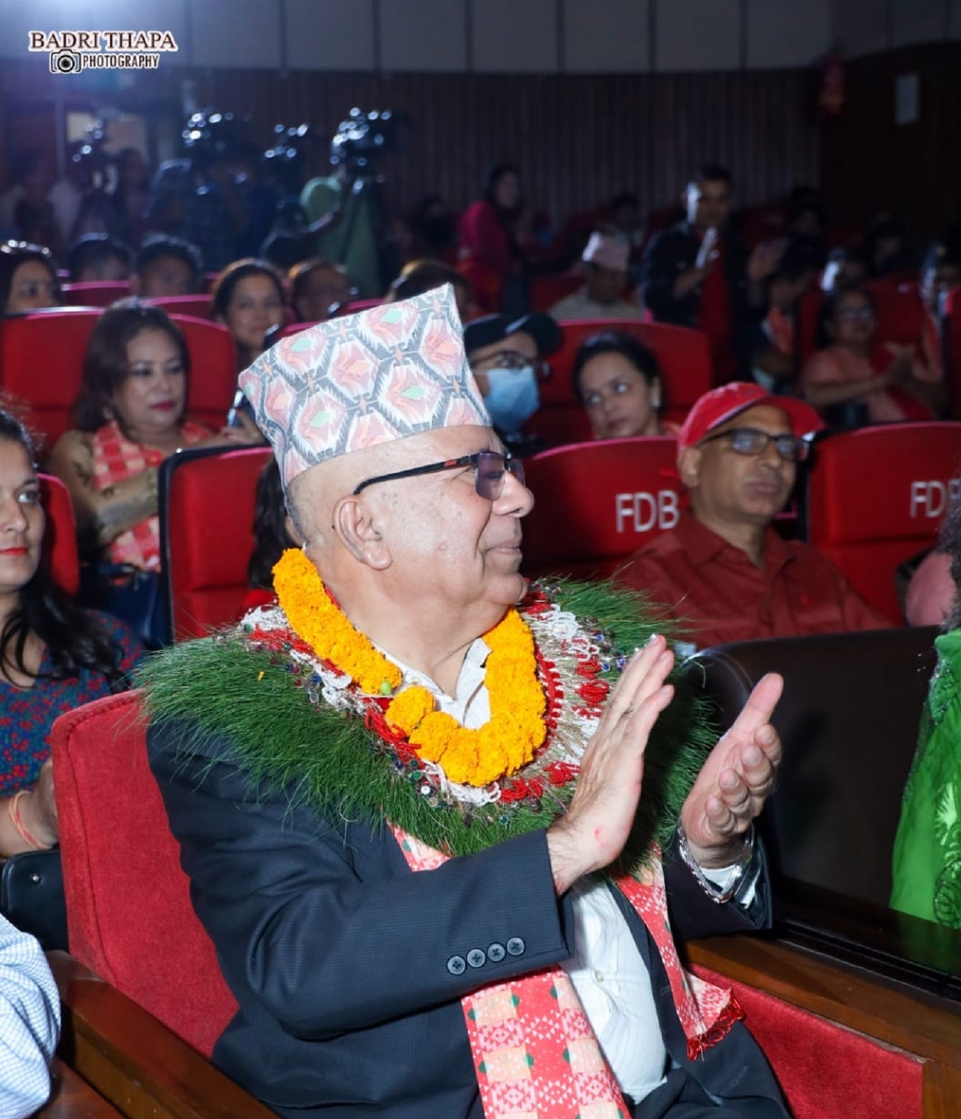 Former Prime Minister Madhav Kumar Nepal at the Diamond Music Award program