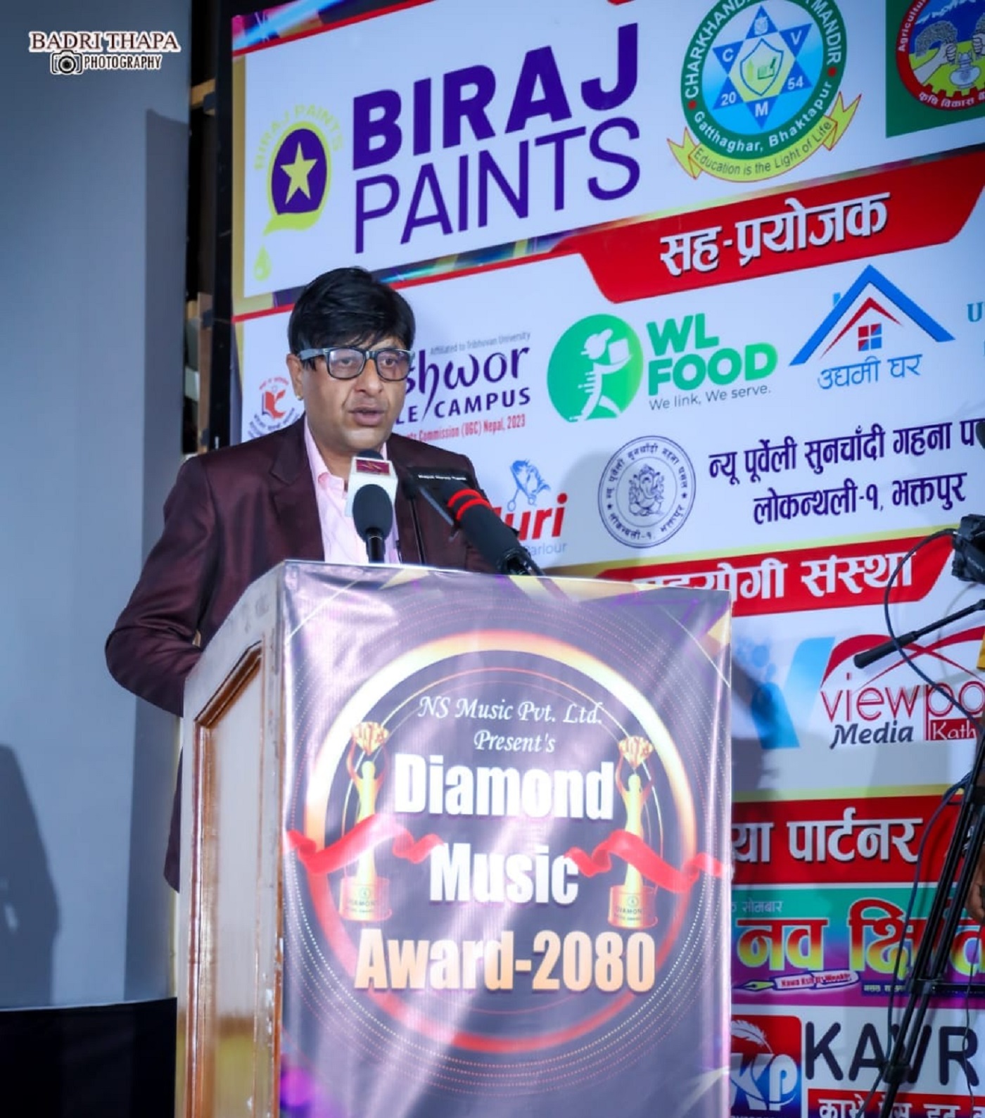 Namraj Dhungana Addressing the Diamond Award Program